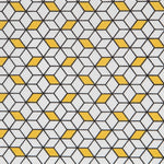 Yellow Cubic Cotton Poplin - Ribes y Casals
