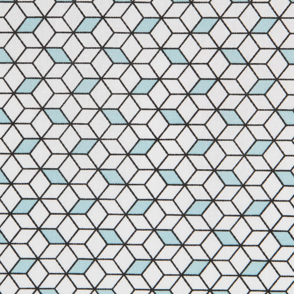 Cubic Blue Cotton Poplin - Ribes y Casals