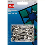 Prym 085463 Silver Safety Pins 50 mm No. 3 – Pack of 50 - Ribes y Casals