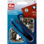 Prym Eyelets with Washers 8 mm Antique Brass – 24 Pieces - Ribes y Casals