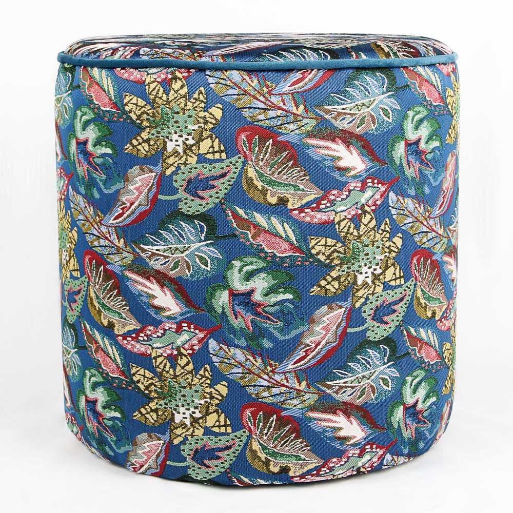 Tropic Decorative Ottoman Stool Blue 40x43cm - Ribes y Casals