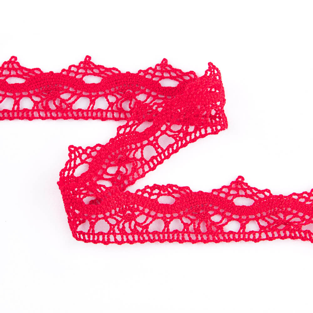 Guipure Trimmings 4442 Ruby Red - Ribes y Casals