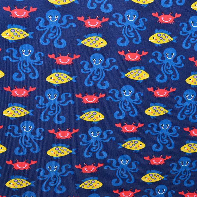 Knit Cotton Pulpo Ground Navy Blue - Ribes y Casals