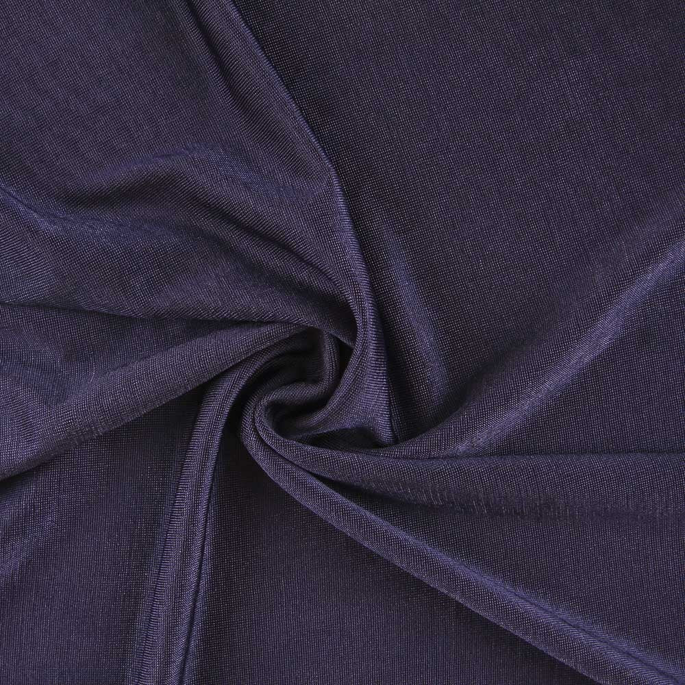 Navy Blue Shiny Jersey Knit - Ribes y Casals