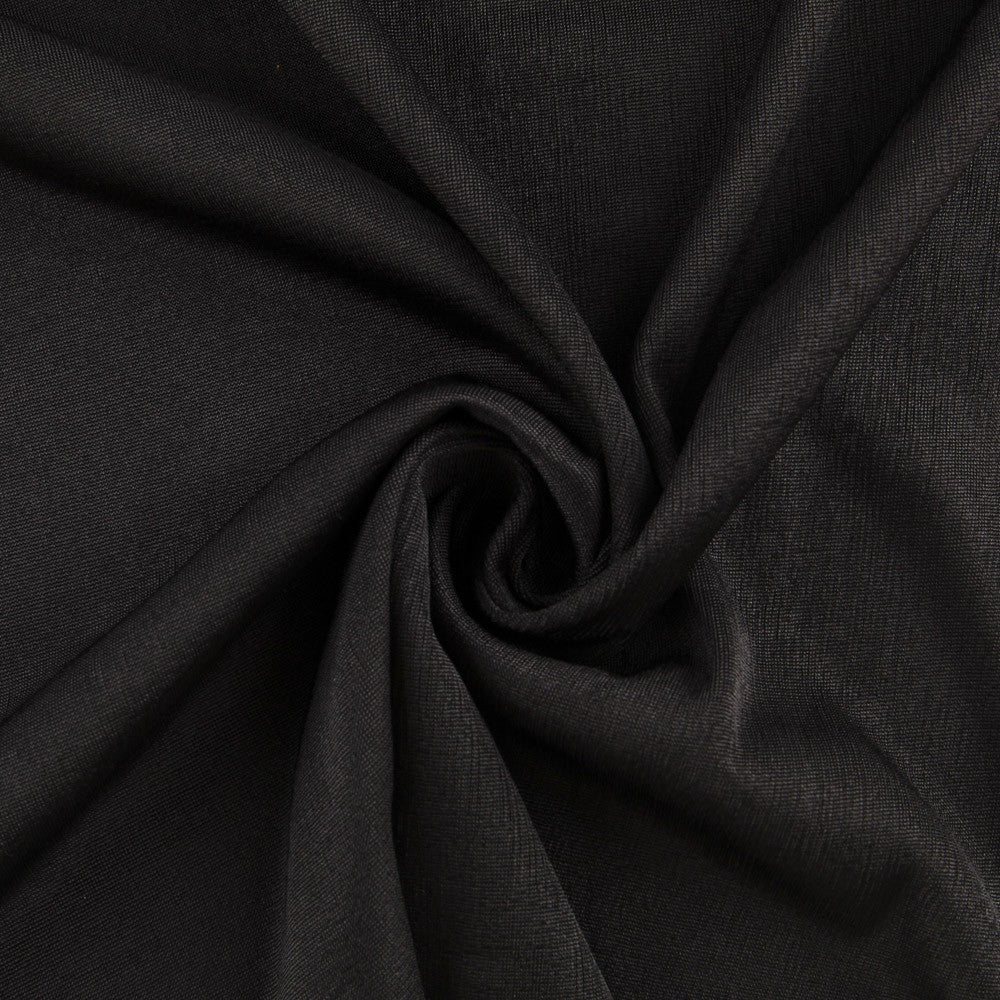 Black Shiny Jersey Knit - Ribes y Casals
