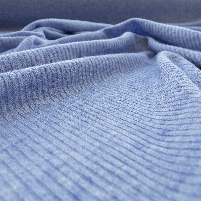 Ribbed Viscose Mesh Blue - Ribes y Casals