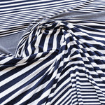 Ribbed Viscose Mesh Stripes Navy - Ribes y Casals