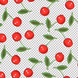 Cotton Jersey Cherry Dots White - Ribes y Casals