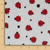 Gray Ladybug Minky Fabric - Ribes y Casals