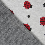 Gray Ladybug Minky Fabric - Ribes y Casals