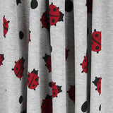 Gray Ladybug Minky Fabric - Ribes y Casals