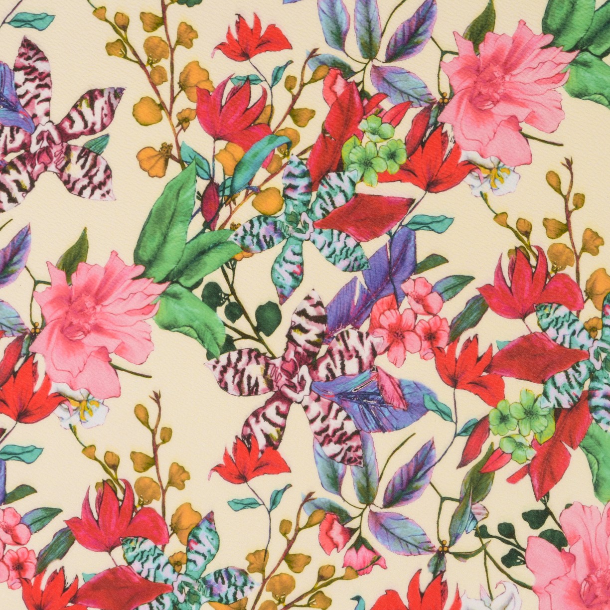 Mesh Crepe Tropical Ecru - Ribes y Casals