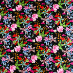 Mesh Crepe Tropical Black - Ribes y Casals