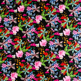 Mesh Crepe Tropical Black - Ribes y Casals