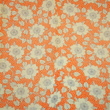 Fine Knitted Lycra Flower Background Orange - Ribes y Casals