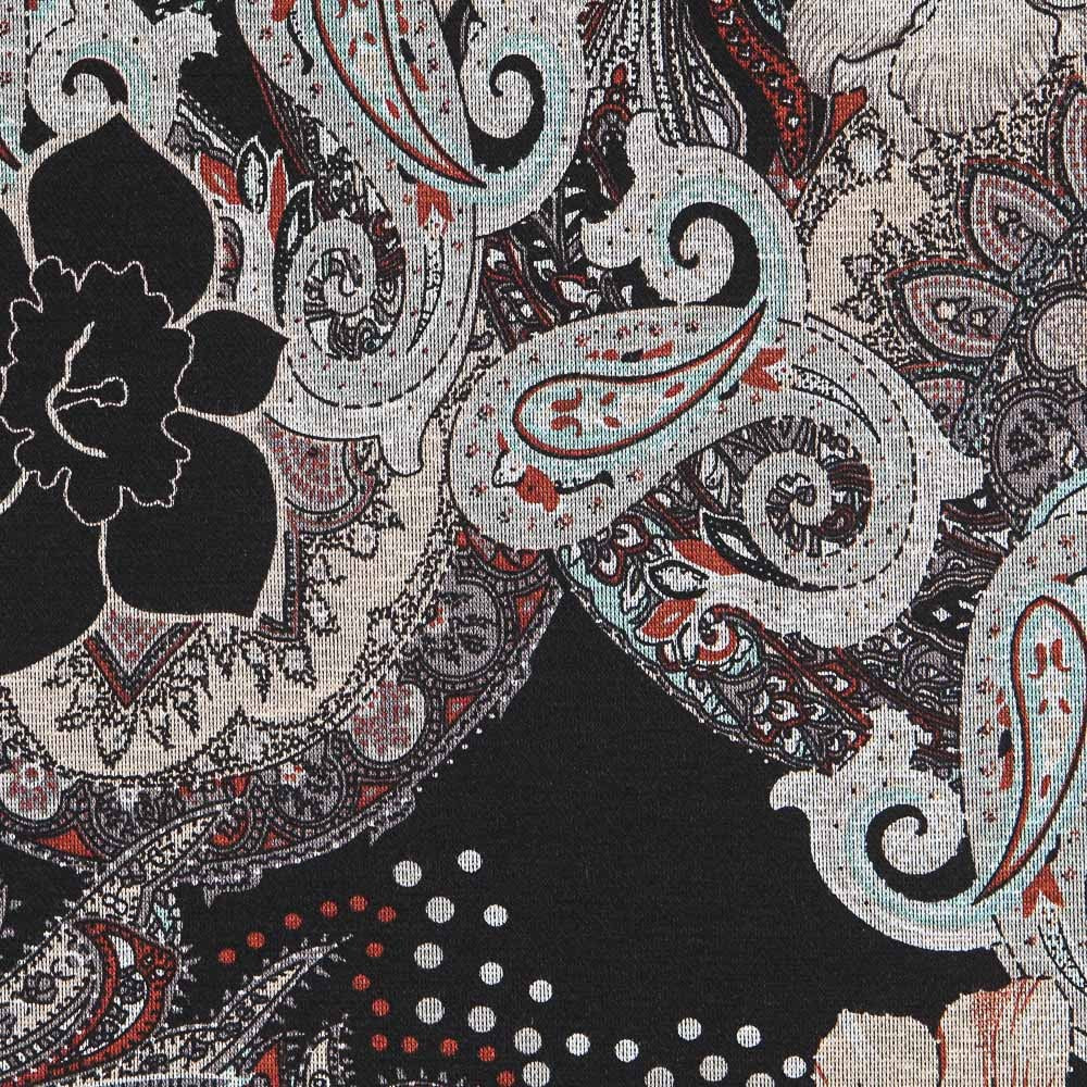 Turquoise Paisley Jersey Knit - Ribes y Casals
