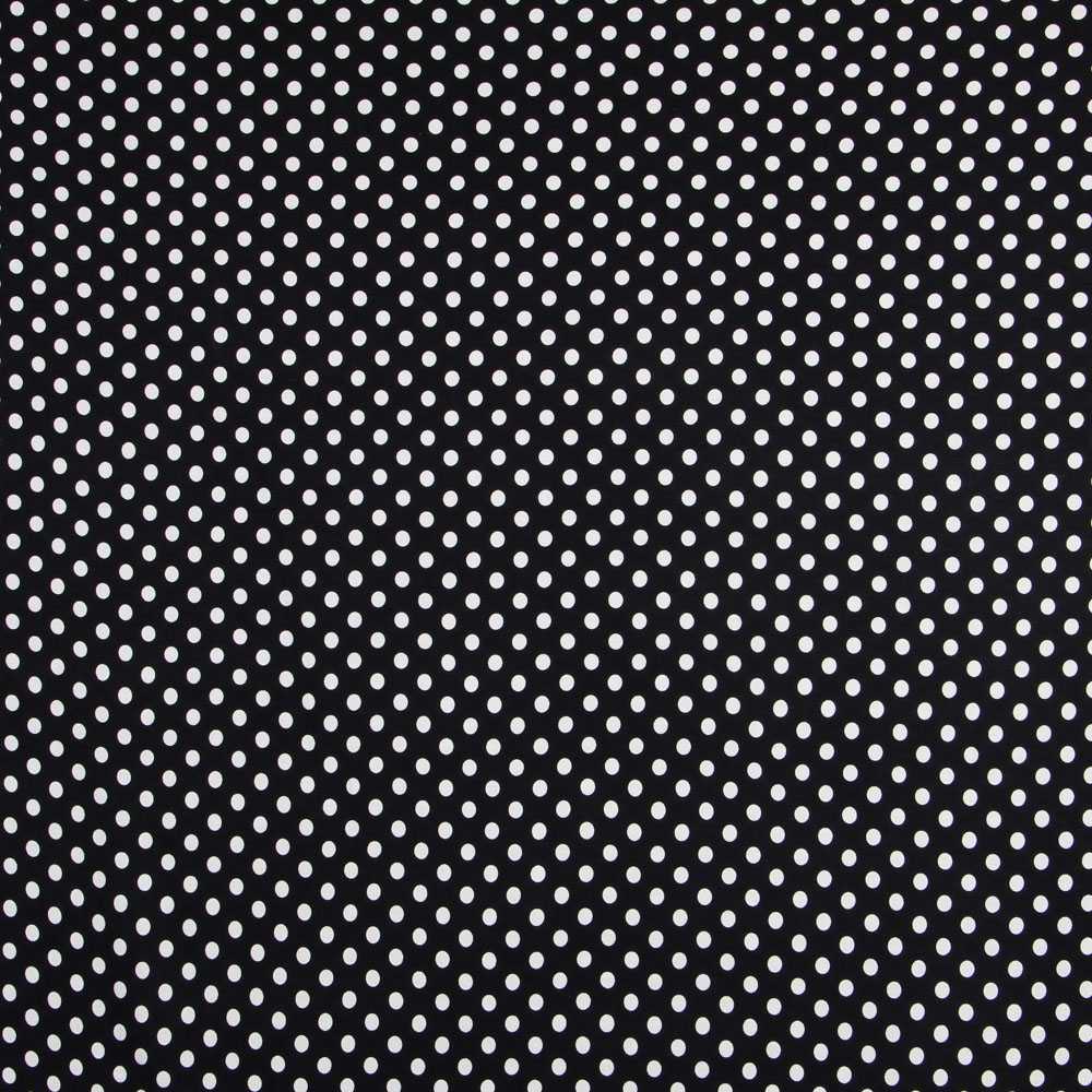 Black Dots Cotton Jersey - Ribes y Casals