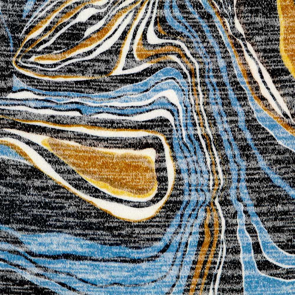 Modern Blue Knitted Fabric - Ribes y Casals