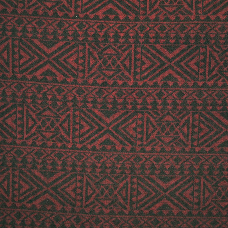 Knit Poncho Trimming Garnet - Ribes y Casals