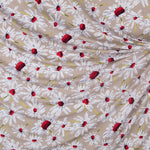 Viscose Mesh Daisies Beige - Ribes y Casals