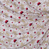 Viscose Mesh Daisies Beige - Ribes y Casals