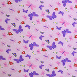 Knit Viscose Pink Butterflies - Ribes y Casals