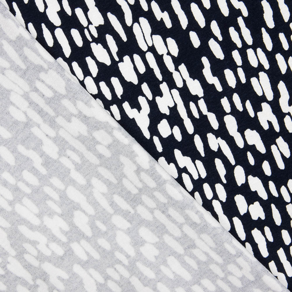 Navy Speckled Viscose Knit - Ribes y Casals