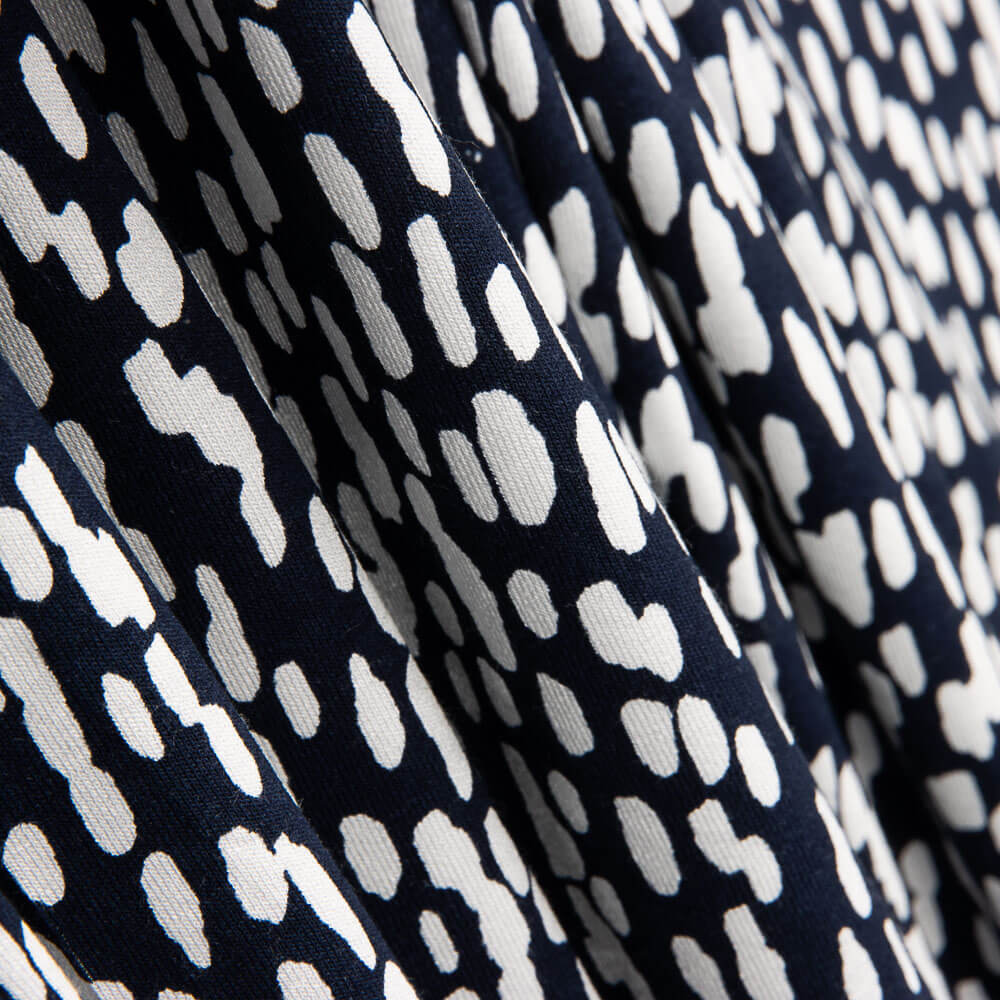 Navy Speckled Viscose Knit - Ribes y Casals