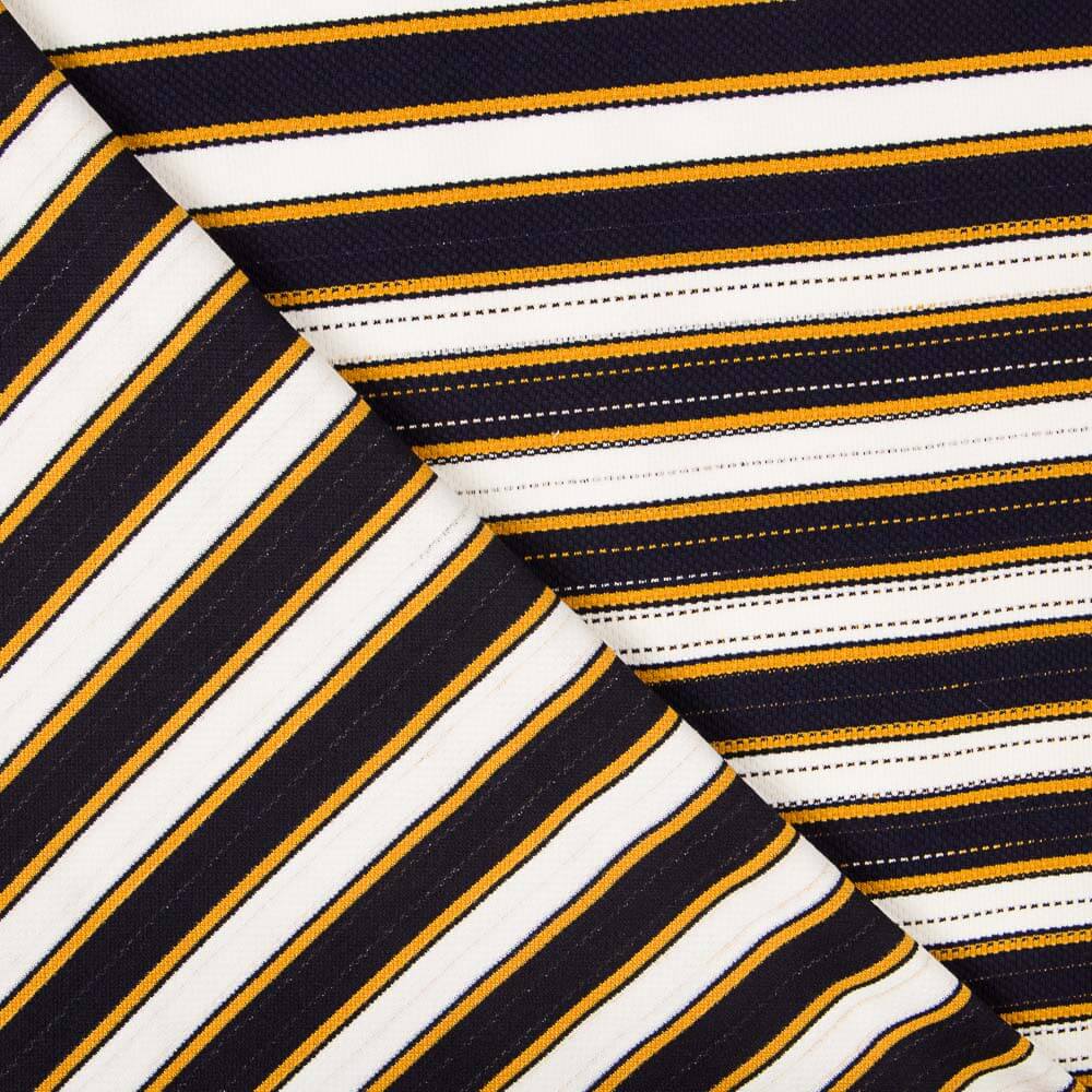 Navy Striped Pique Knit - Ribes y Casals