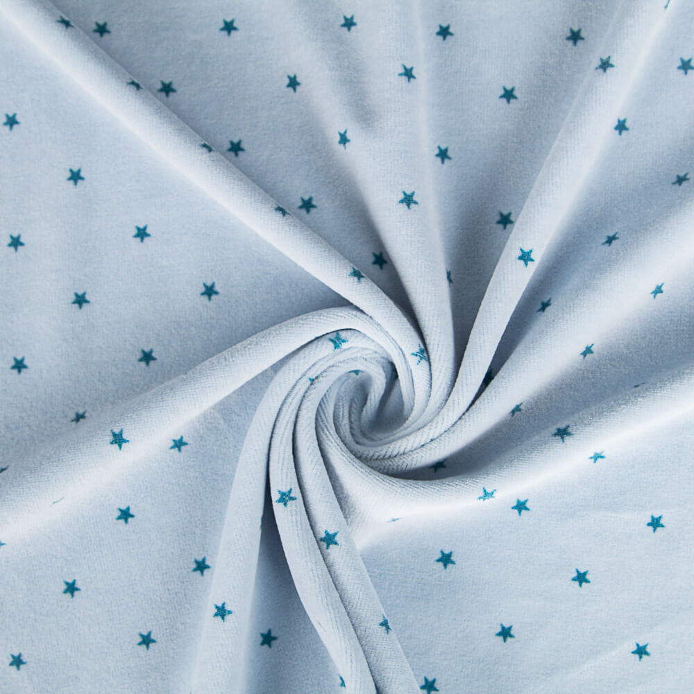Oeko-Tex® Plush Knit Blue Stars - Ribes y Casals