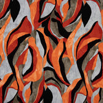 Abstract Orange Viscose Jersey - Ribes y Casals