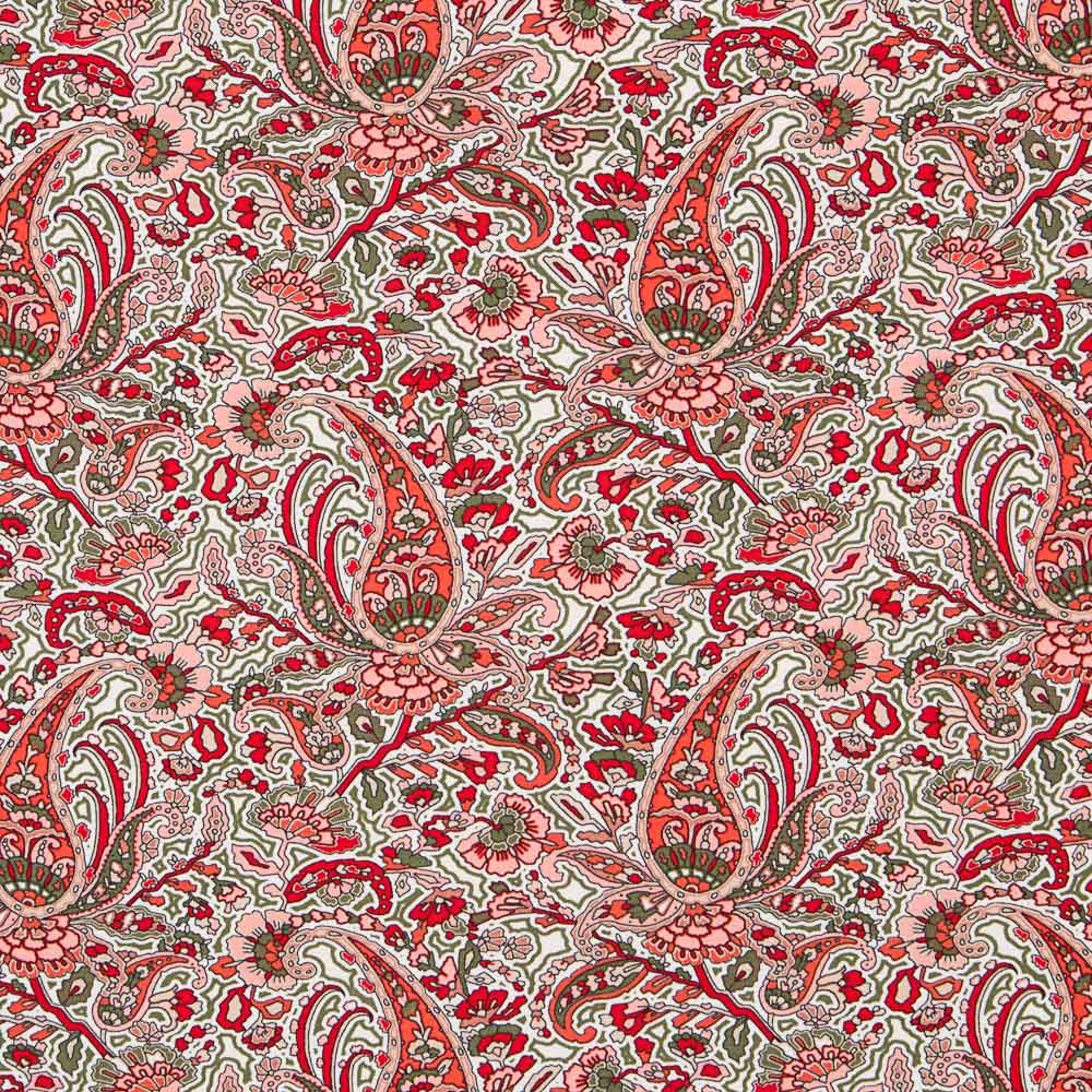 Dehli Paisley Red Viscose Knit - Ribes y Casals