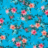 Hibiscus Blue Viscose Knit - Ribes y Casals