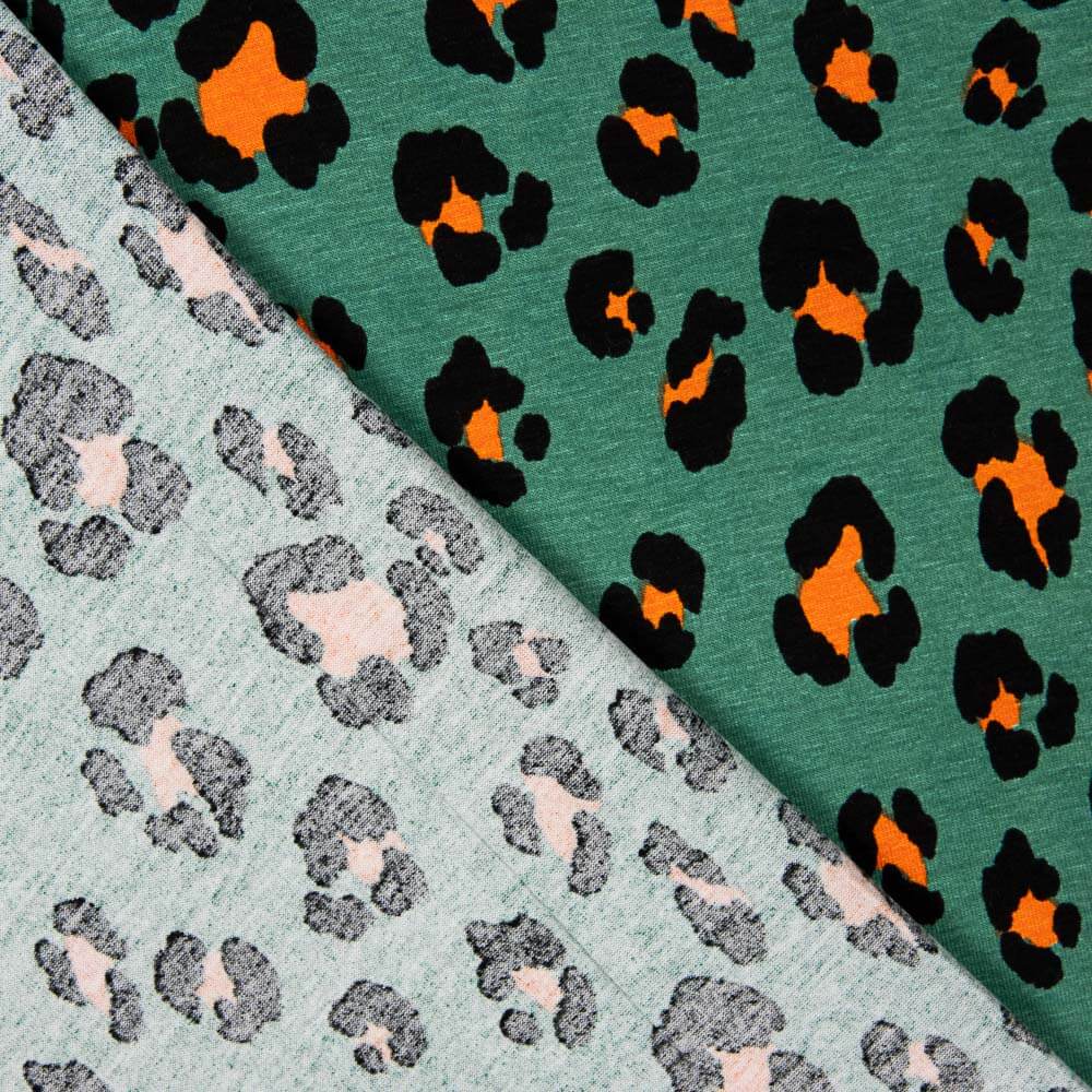 Mint Green Leopard Knit Viscose - Ribes y Casals