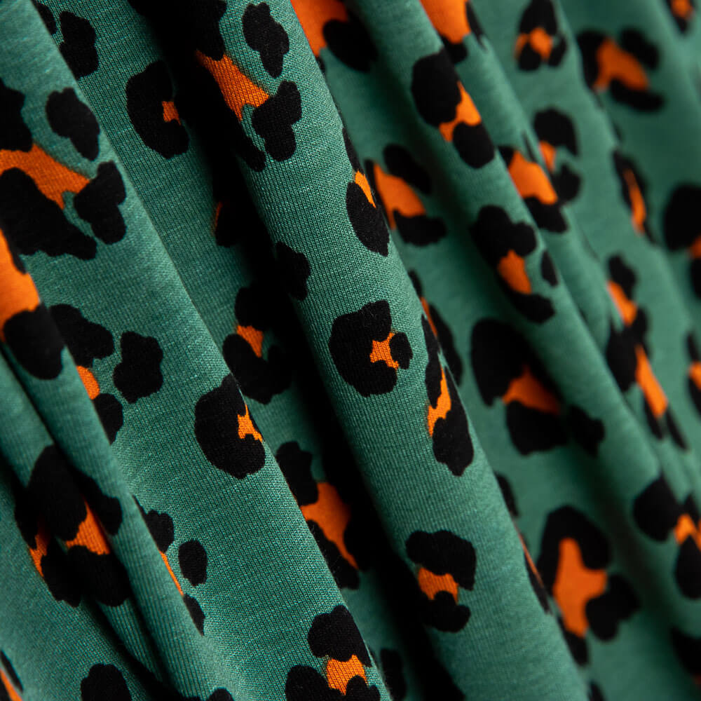 Mint Green Leopard Knit Viscose - Ribes y Casals