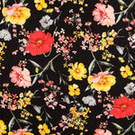 Jersey Viscose Maxi Flower Black - Ribes y Casals