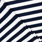 Navy Striped Viscose Knit 10mm - Ribes y Casals