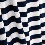 Navy Striped Viscose Knit 10mm - Ribes y Casals