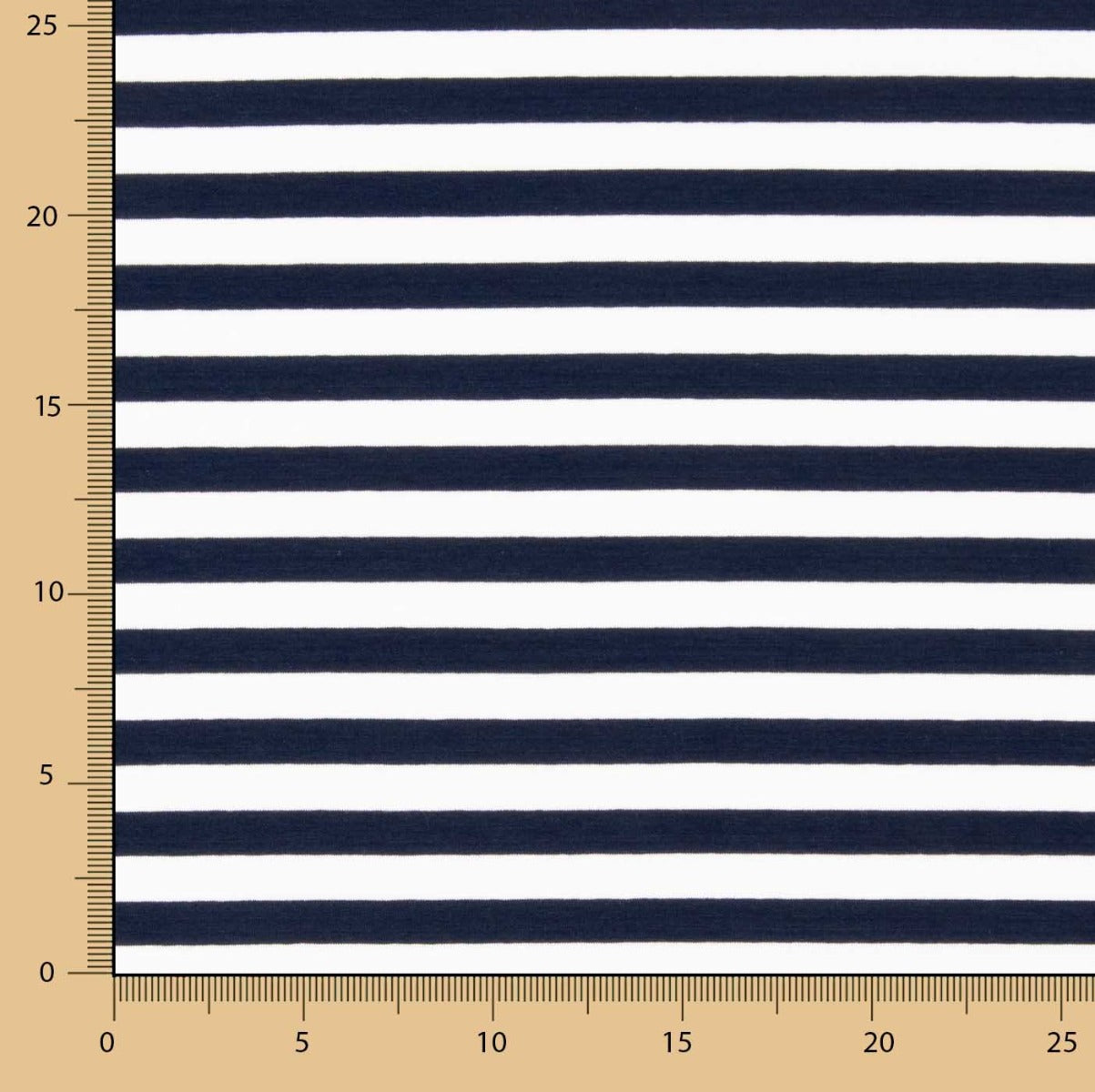 Navy Striped Viscose Knit 10mm - Ribes y Casals