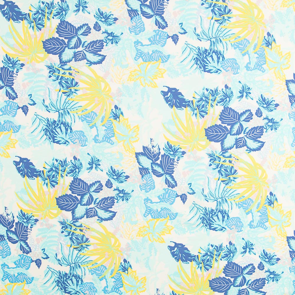 Jersey Viscose Turquoise Tropical - Ribes y Casals