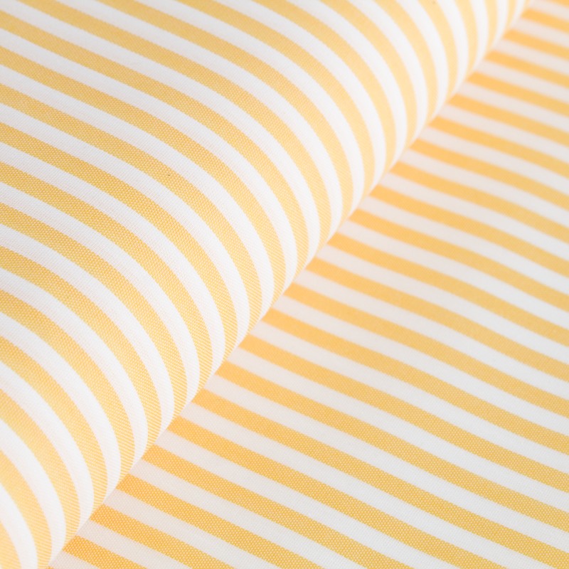 Gingham Stripes Fabric Yellow 4mm - Ribes y Casals
