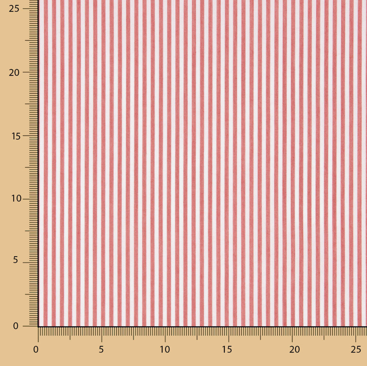 Medium Red Gingham Stripe - Ribes y Casals