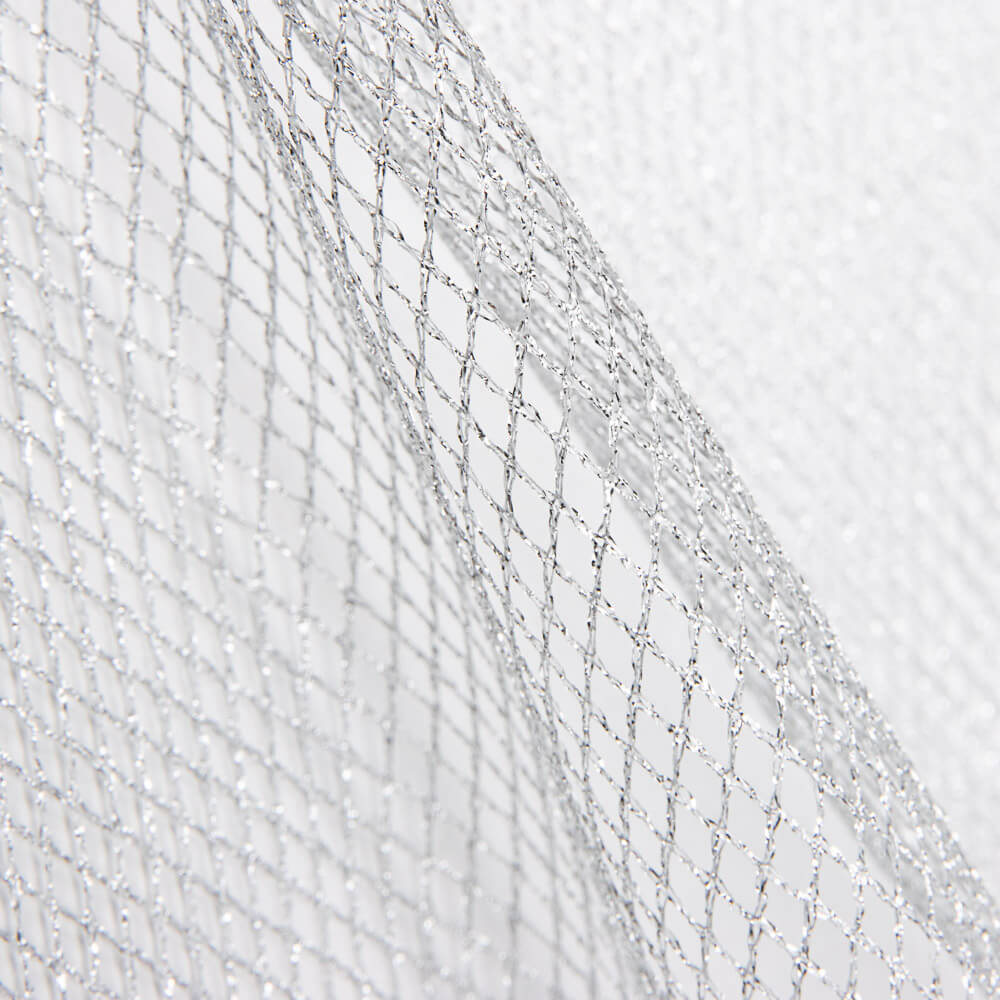 Silver Metallic Net Fabric - Ribes y Casals