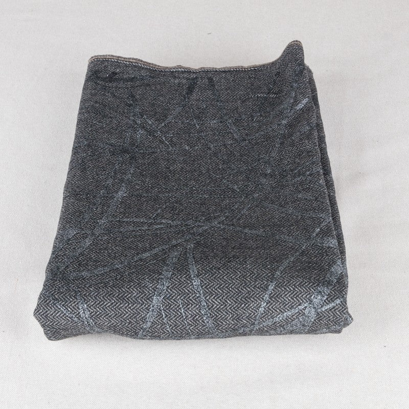 Herringbone Wool Fabric Foil Grey 150x150cm - Ribes y Casals