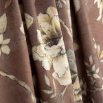 Cotton canvas with linen fabric effect, Romantic Garden, Mauve and Taupe - Ribes y Casals