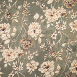 Olive Green ‘Linen Fabric’ Romantic Garden Cotton Canvas - Ribes y Casals