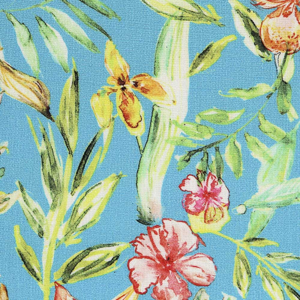 Tropical Turquoise Rustic Fabric - Ribes y Casals