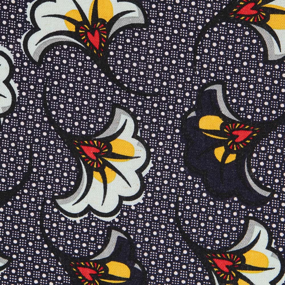 Viscose Vintage Flowers Navy Blue - Ribes y Casals