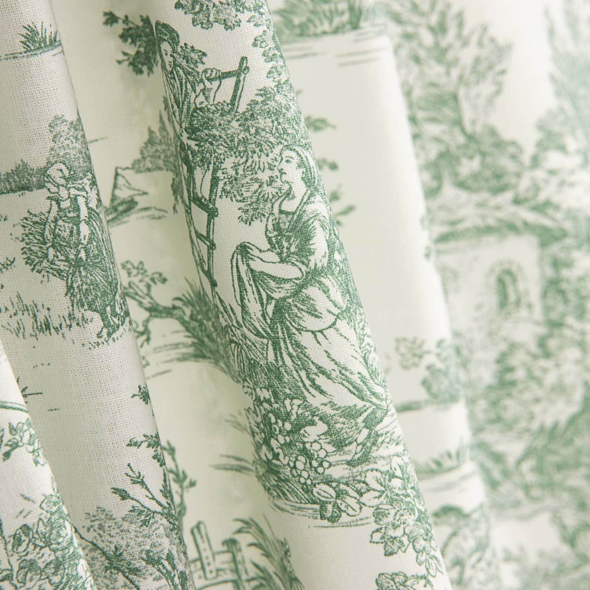 Green Toile de Jouy Sheet - Ribes y Casals