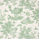 Toile de Jouy Bed Sheet Fabric – Green - Ribes y Casals